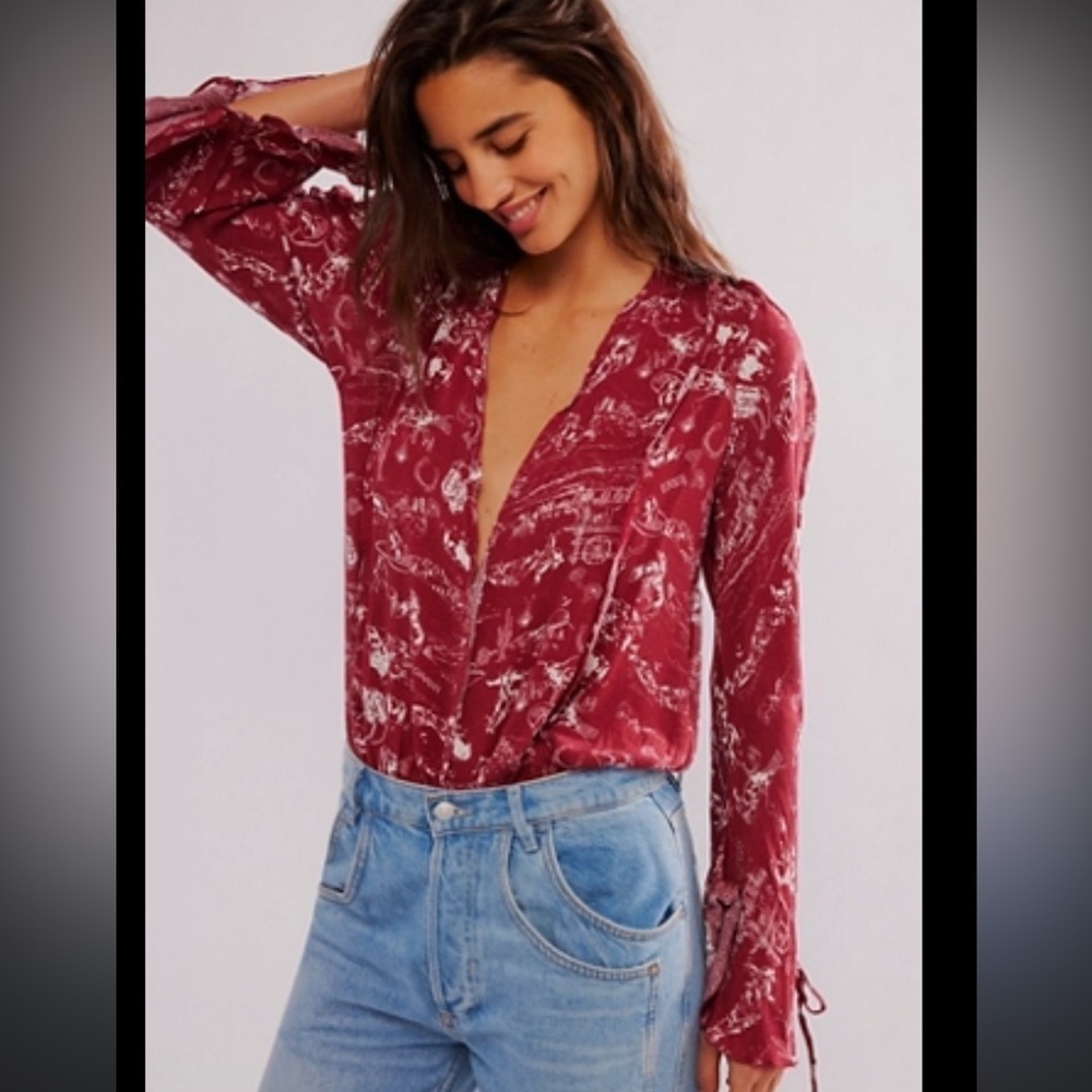 Free People Everything’s Rosy Bodysuit